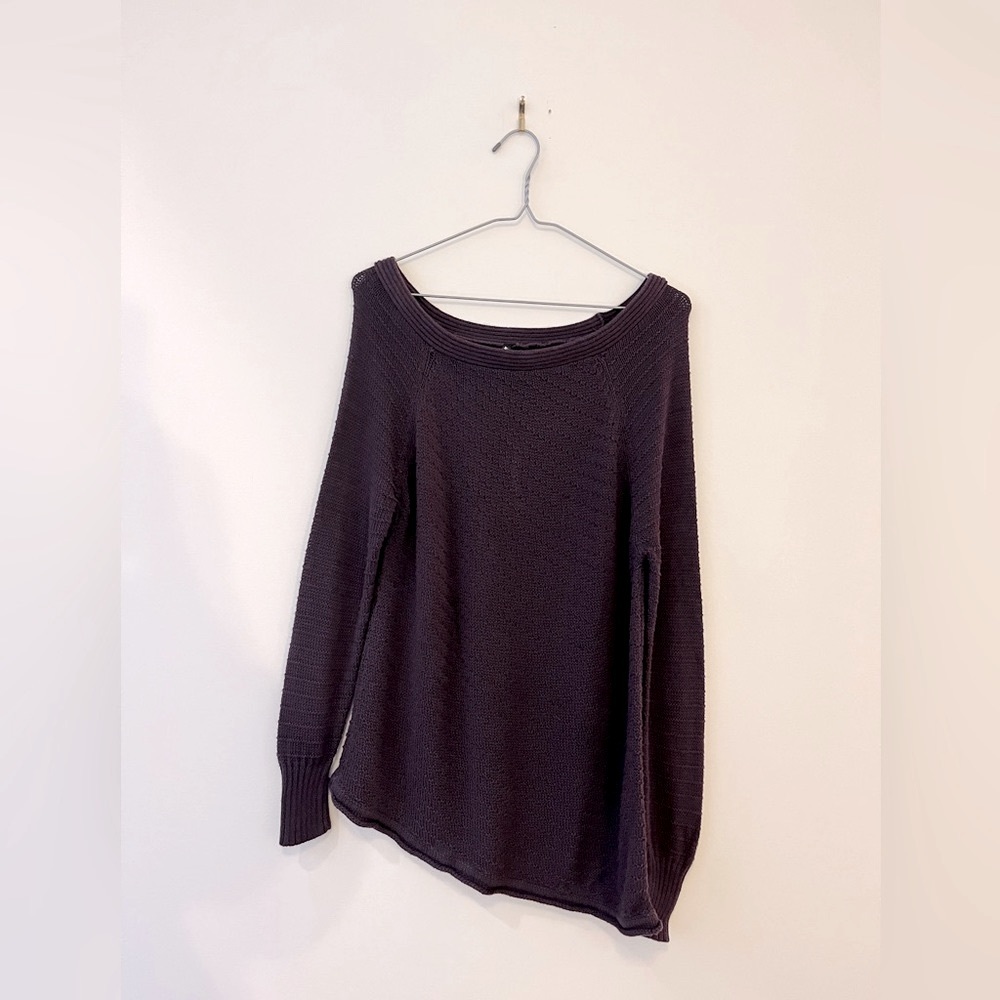 Gentle Fawn Boatneck Asymmetrical Knit Sweater Size M